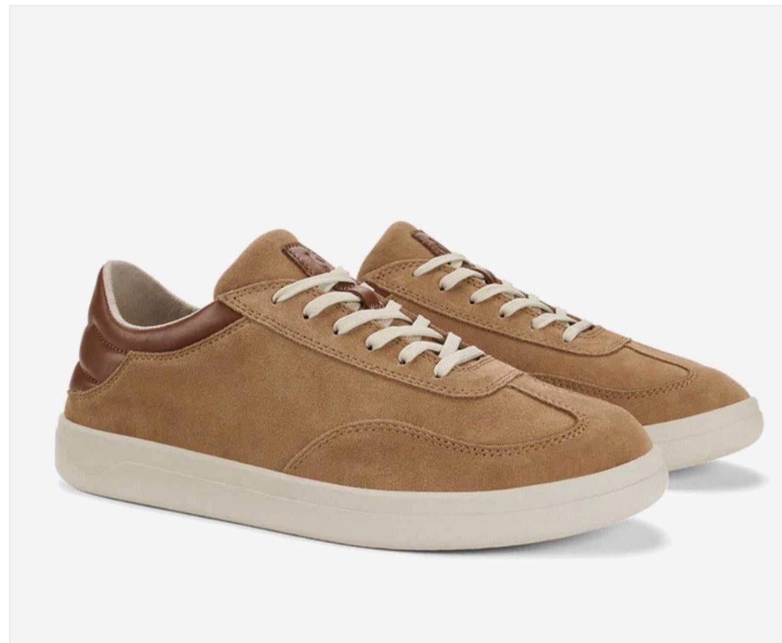 Olukai Punini Suede Men's Sneaker Shoes Tan Toffee Casual Lace Up Size 11 / 44eu