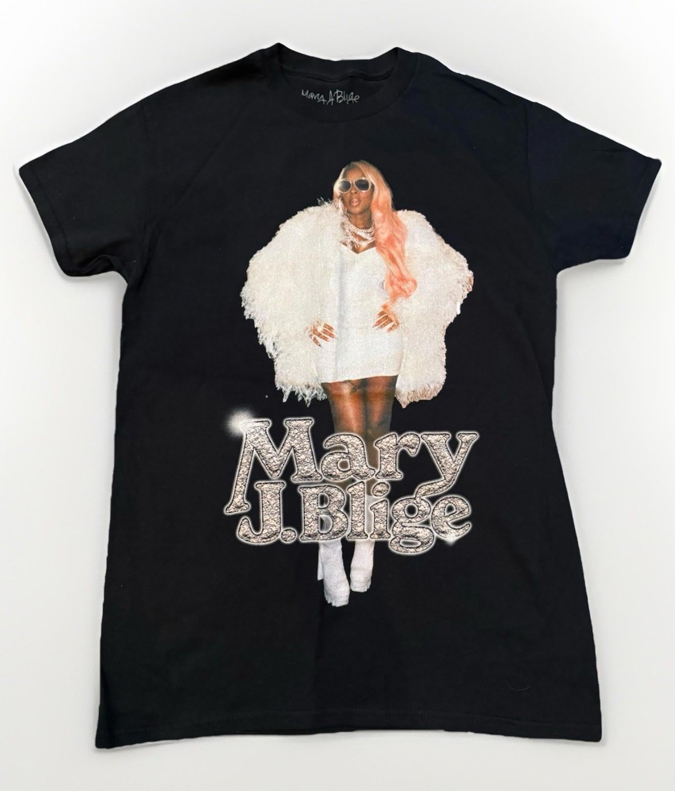 NEW! Mary j Blige Graphic T- Shirt The for Mary My Fans Black Size SMALL NWOT