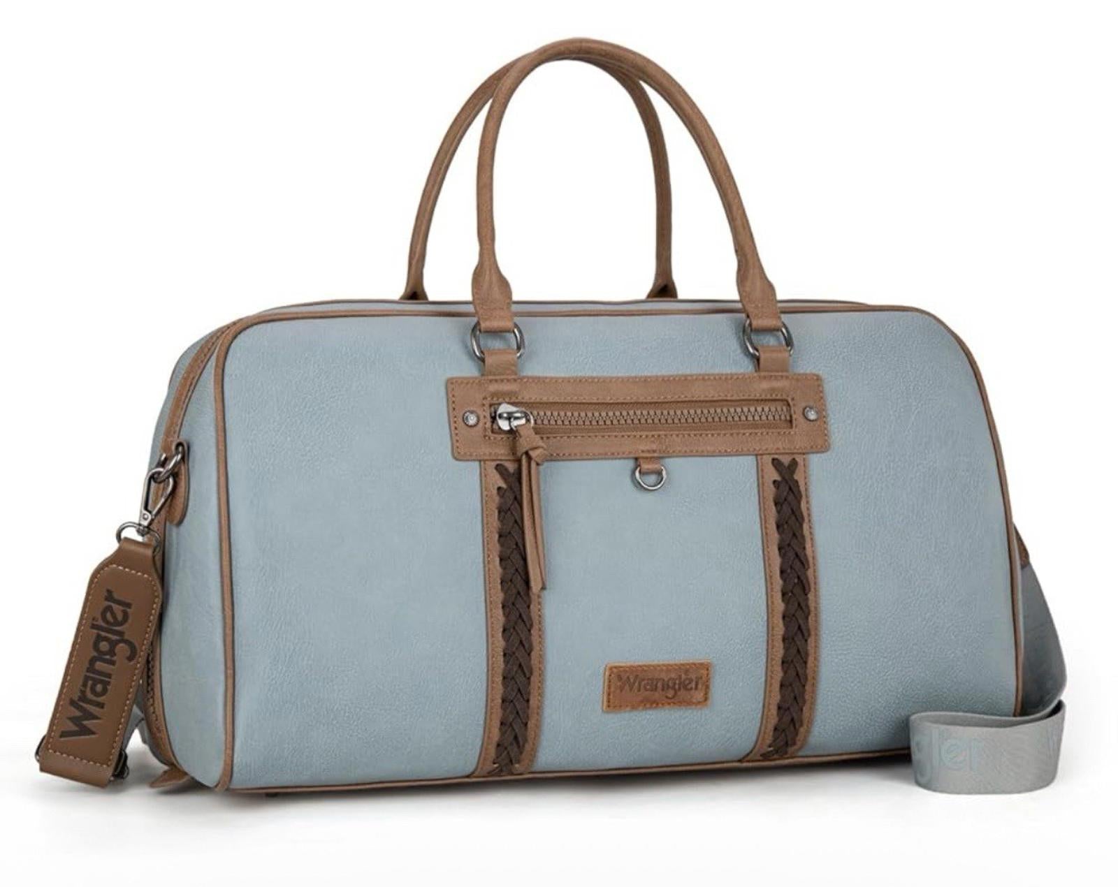 Wrangler Women's Large Duffel Bag, Overnight Travel Bag, Vintage Jeans