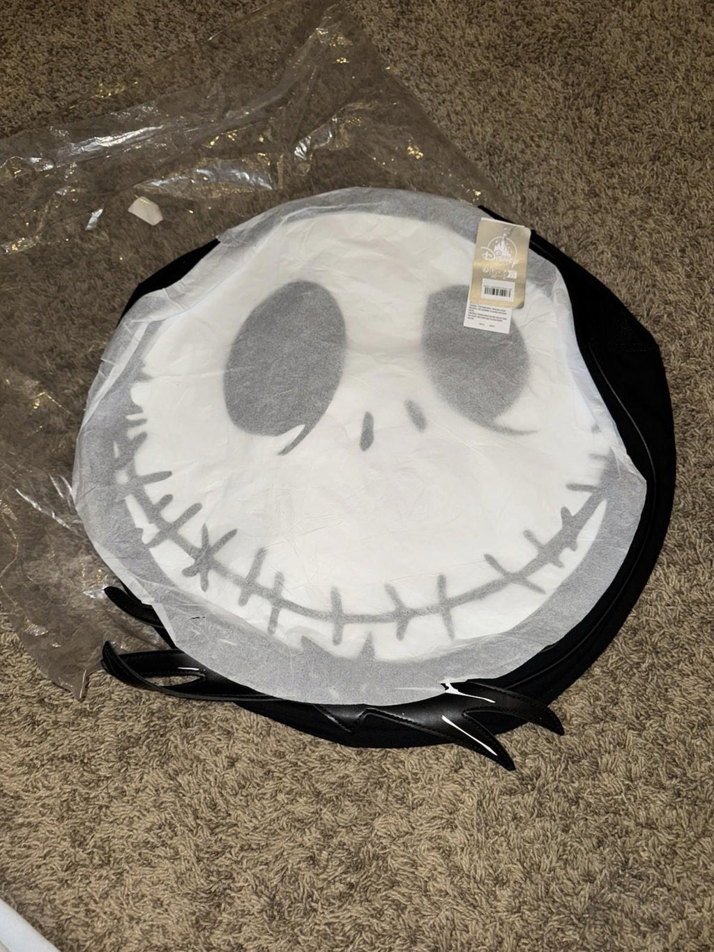 DisneyParks Jack Skellington Face  Nightmare Before Christmas Tote Bag 20" NWT