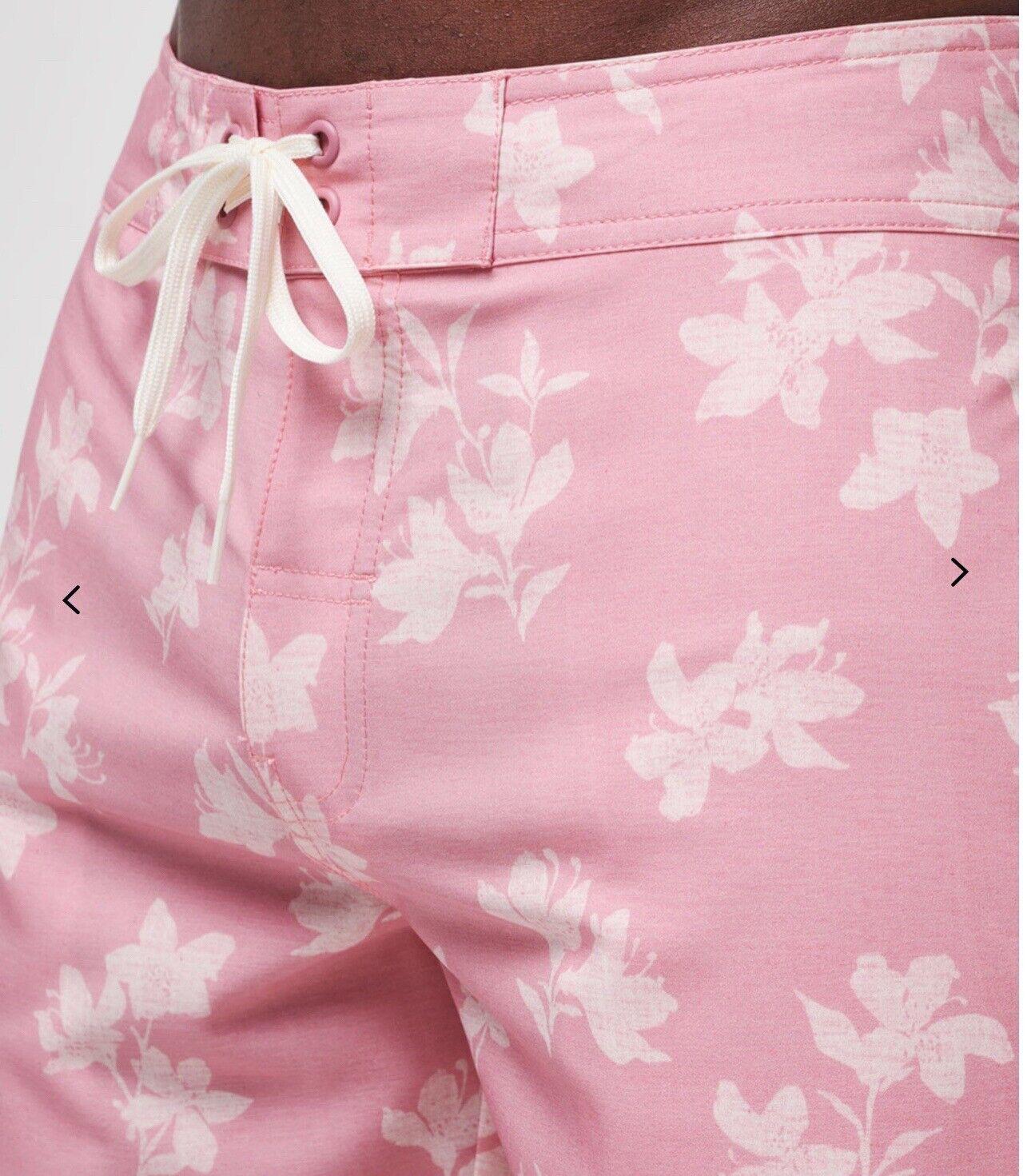 Travis Mathew Board Short 32 Pink NWT Swim Travel Vacation