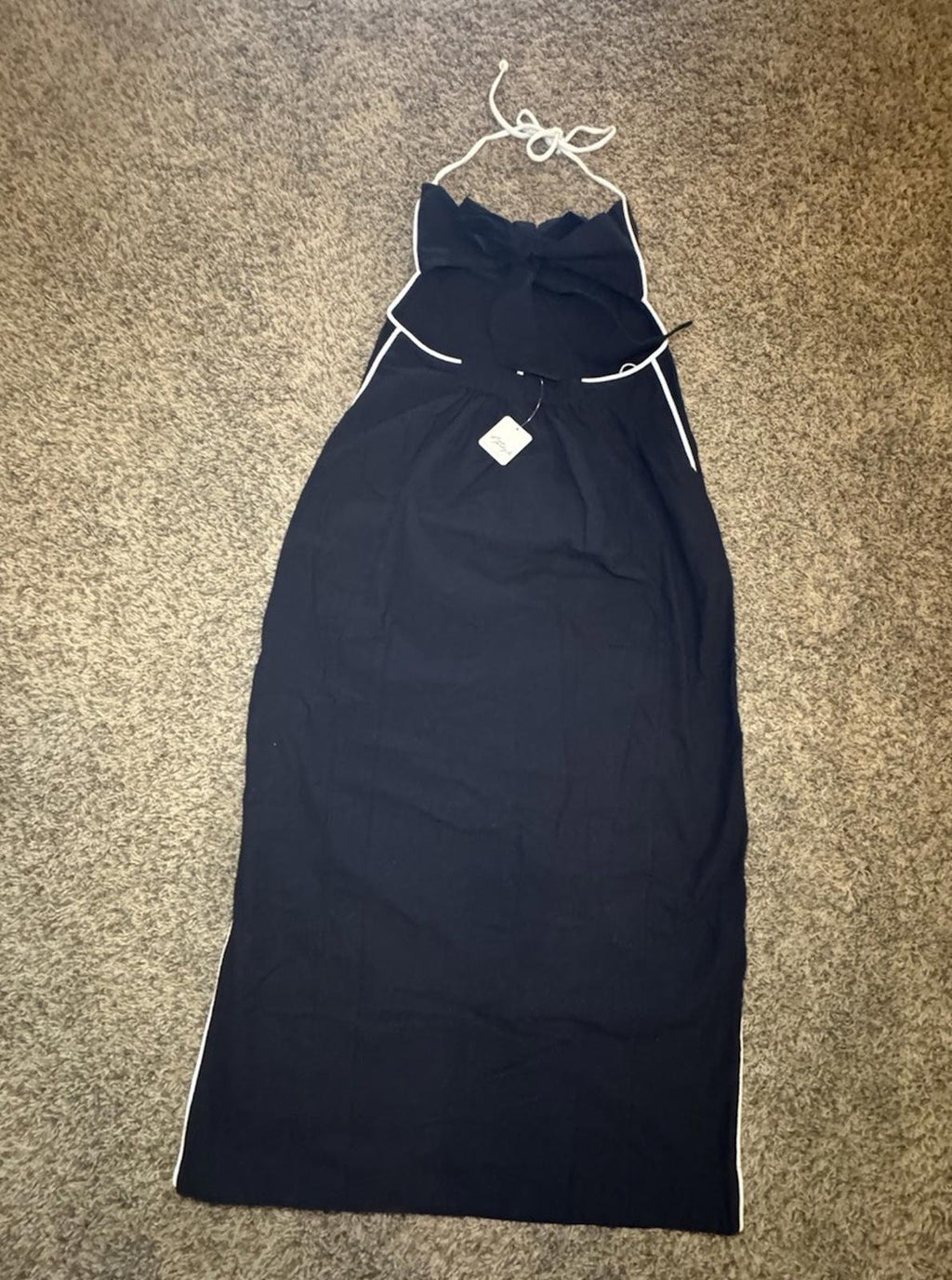 Free People Summer In Capri Halter Slit Side Midi Dress M NEW