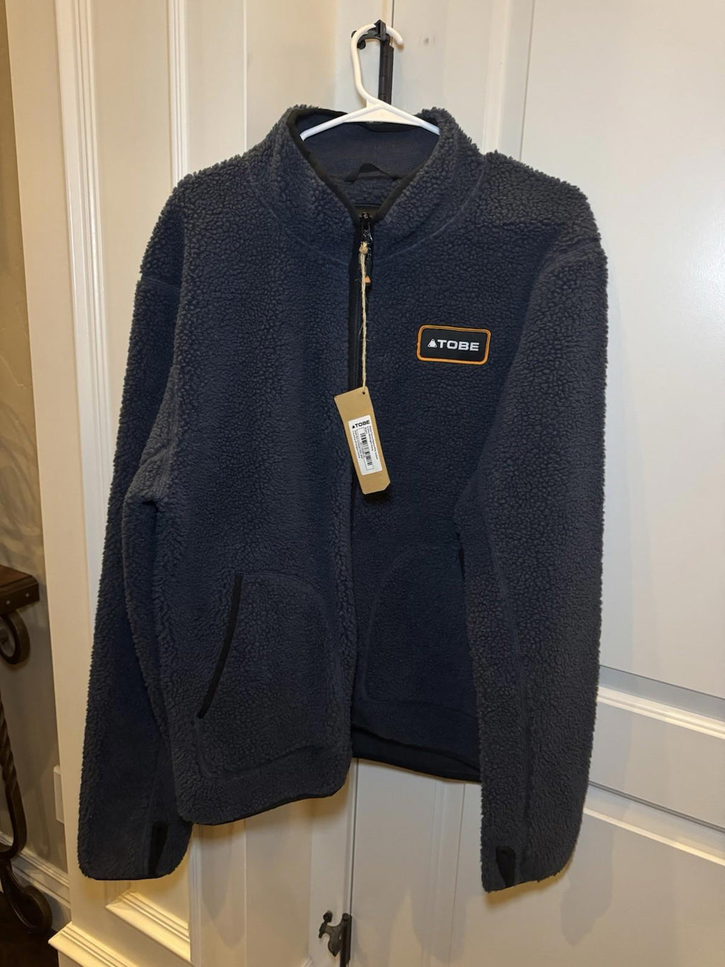 NEW! Tobe Terra Fleece Pile Jacket. Large. Midnight navy NWT