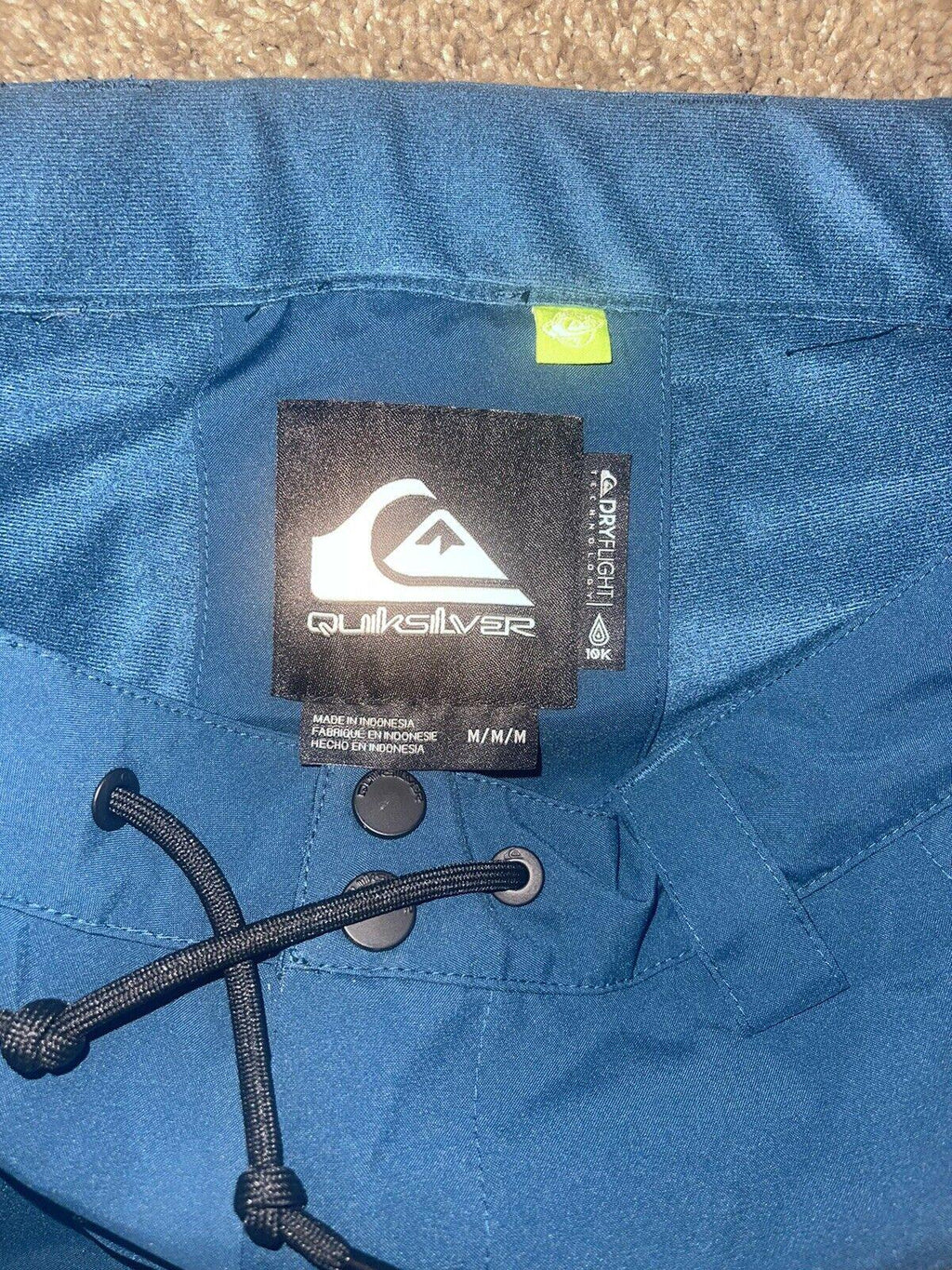 Quiksilver Snow Down Pant - Men's S & M Available. NWT Teal