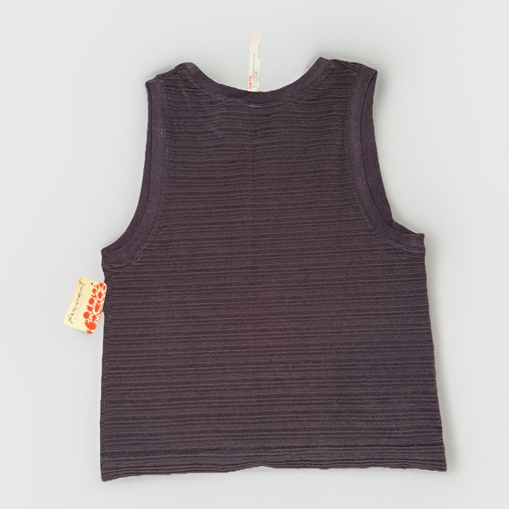NEW! Free People Women's Ribbed Tank Top Charcoal Brown M/L NWT