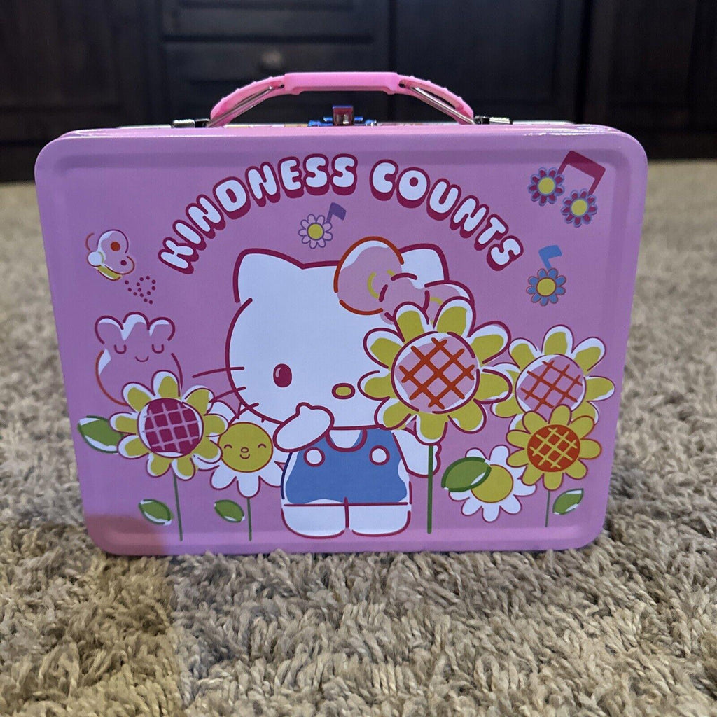 New Sanrio Hello Kitty Cafe Tin Metal Lunch Box Collectable