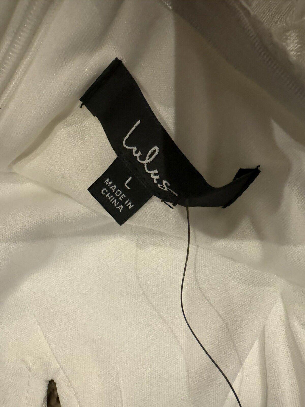 Lulu’s White Floral Jacquard Strapless Mini Dress Large. NWT