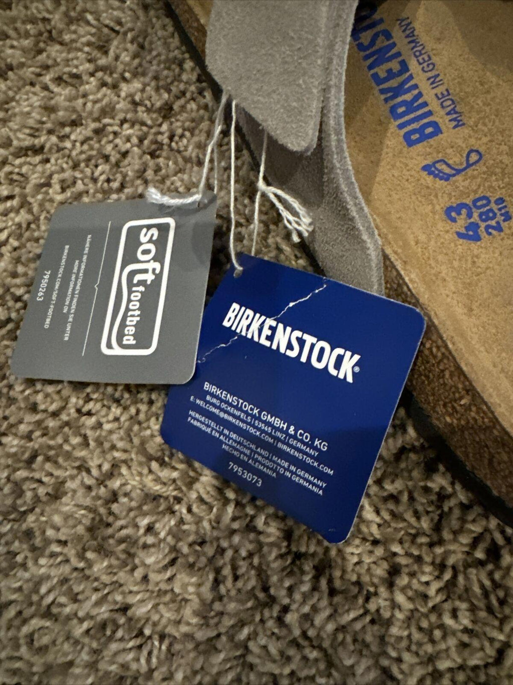 Birkenstock Lugano Stone Coin Regular Mens 10 NWOB