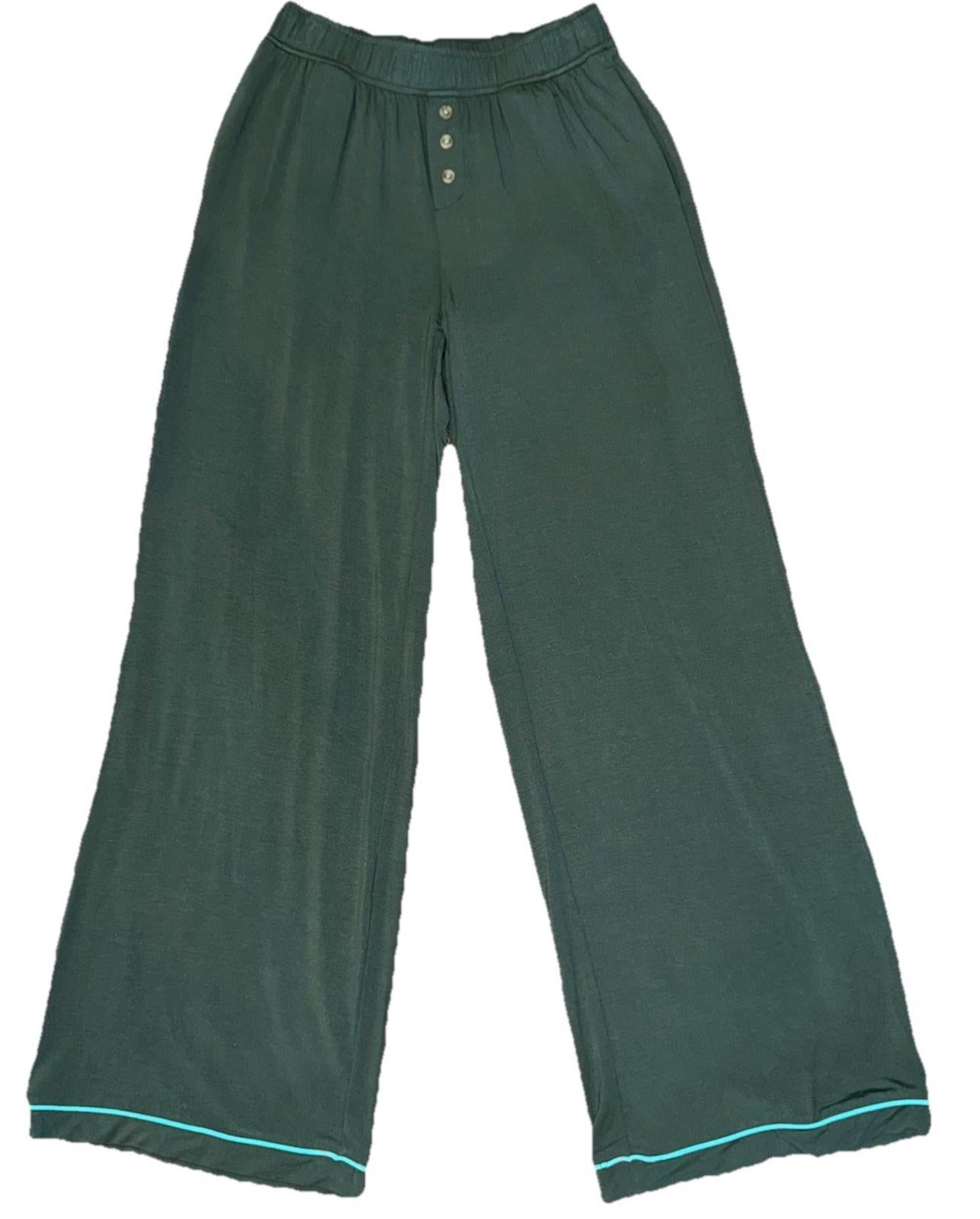 NWOT Anthropologie Briar Piped Wide-Leg Sleep Pants Pajama Lounge Pjs XXS New