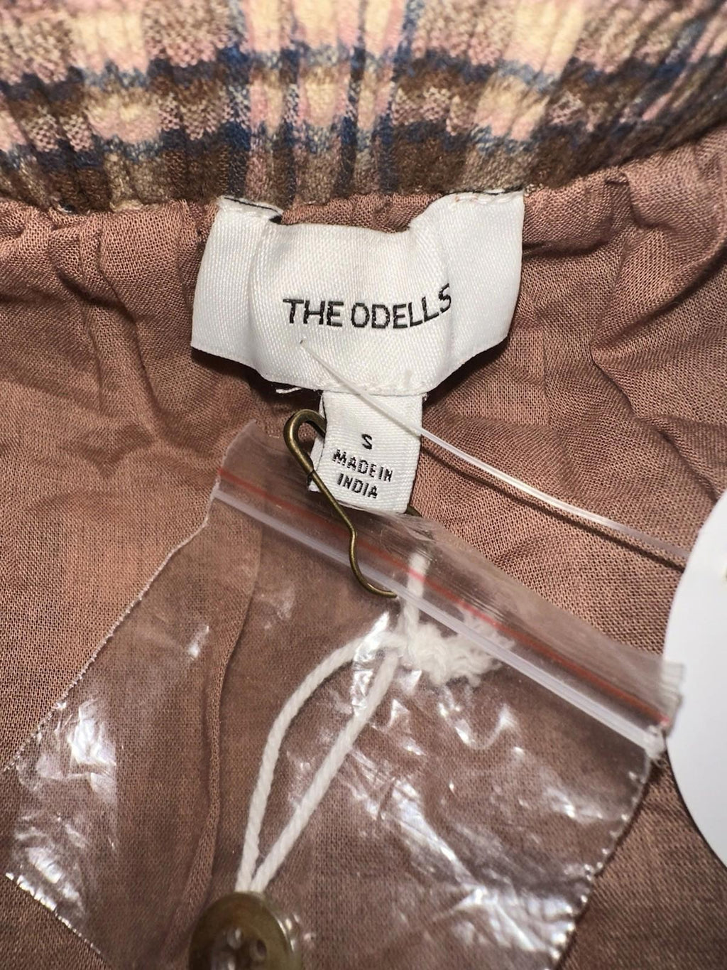The Odells Free People Plaid Brooke Maxi Dress in a brown plaid. Small NWT