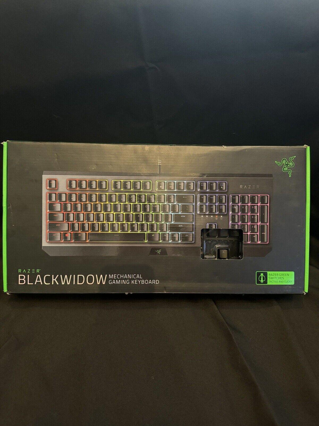 Razer BlackWidow Chroma V2 Mechanical Green Switch Gaming Keyboard - Black...