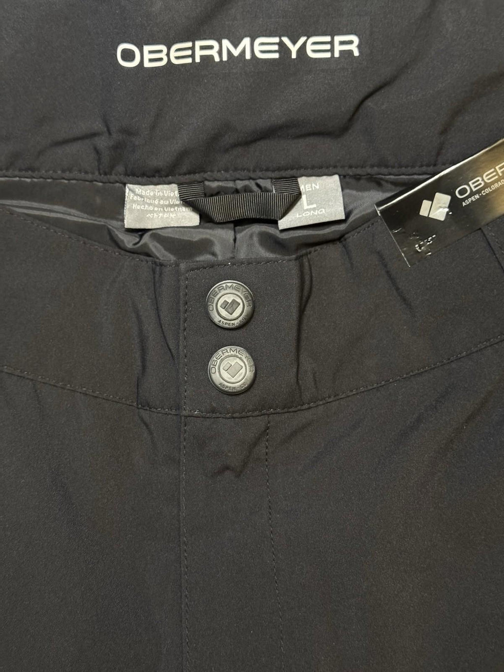 Obermeyer Mens Sz LG Long Alpinist Stretch Insulated Pants Black NEW