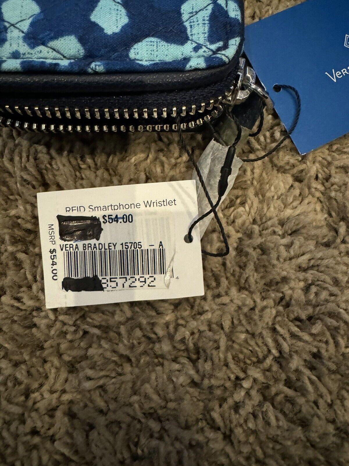 Vera Bradley RFID Smartphone Wristlet 15705 Navy & Teal- NWT