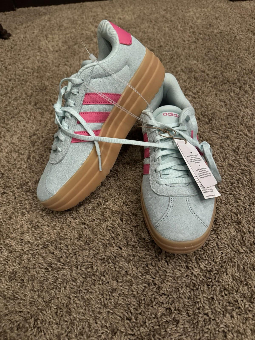 Adidas VL Court Bold Women's Athletic Shoe Sneakers Trainers Mint / Pink / Gum