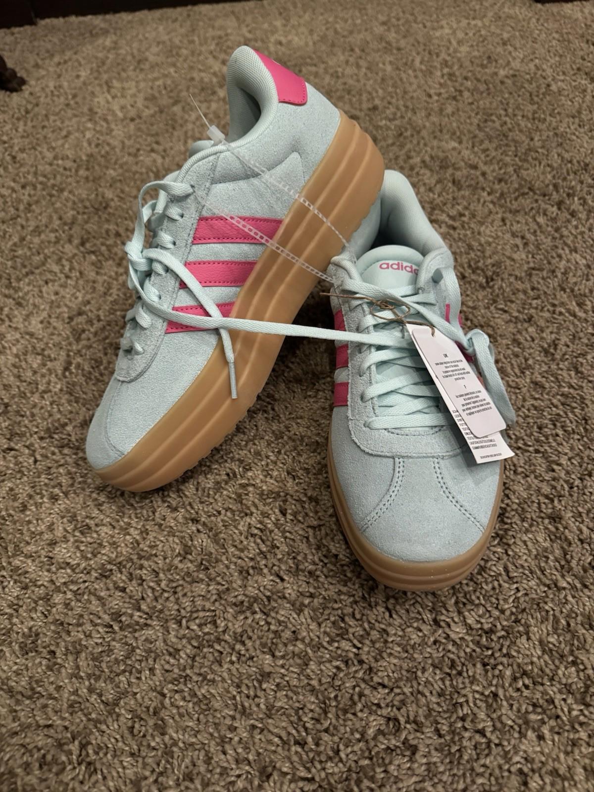 Adidas VL Court Bold Women's Athletic Shoe Sneakers Trainers Mint / Pink / Gum
