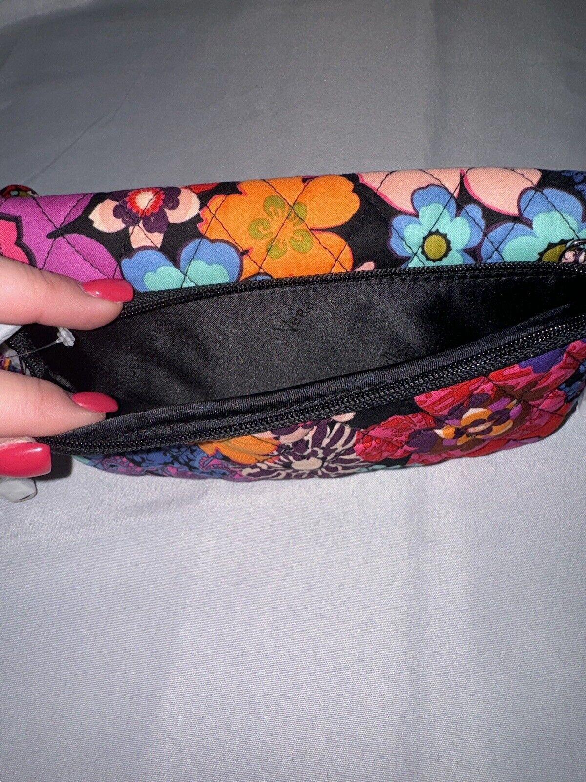 VERA BRADLEY RETIRED FLORAL FIESTA CROSSBODY WALLET Retired