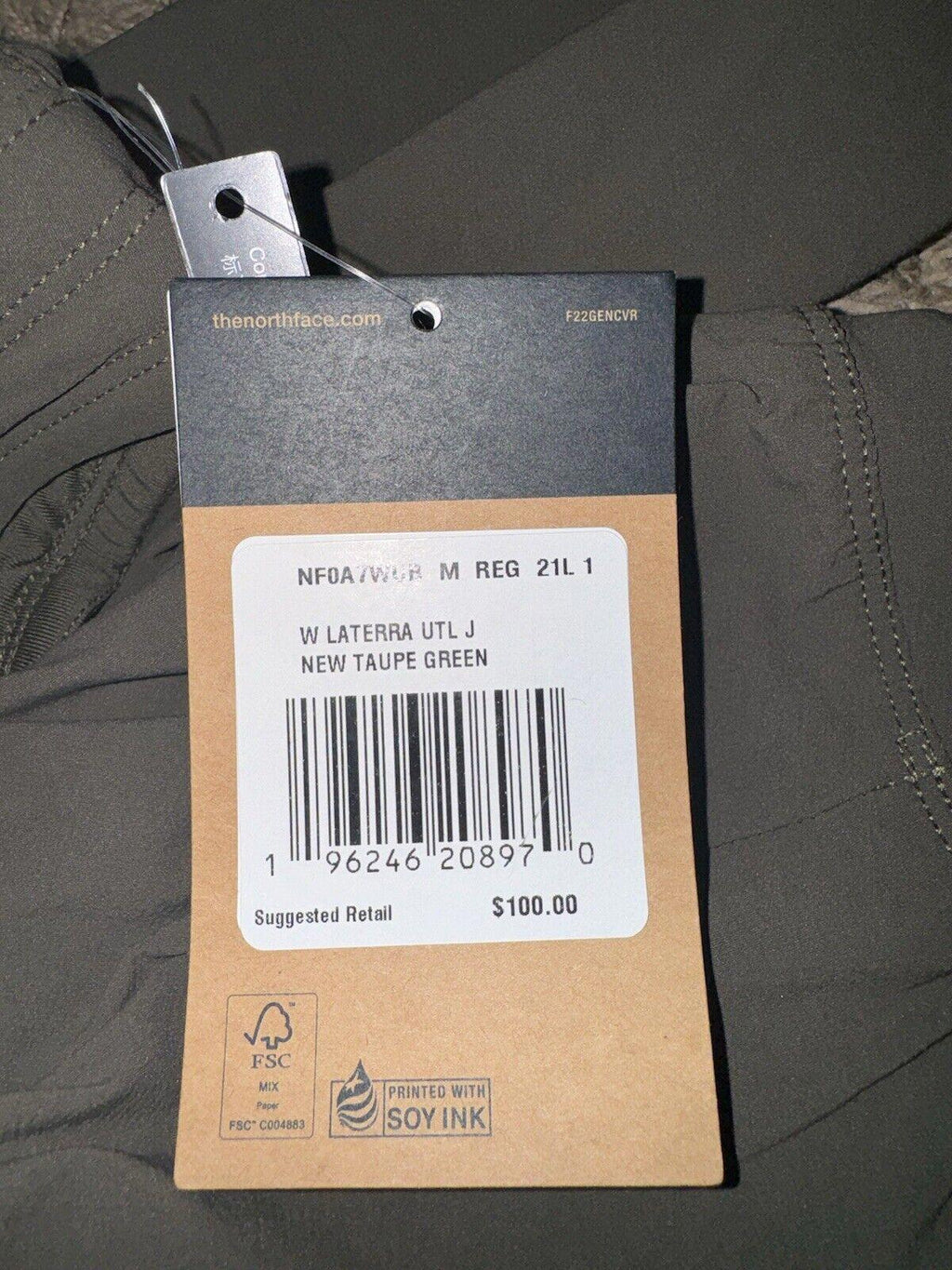 NWT The North Face Women Taupe Green Laterra Jogger Pants MD