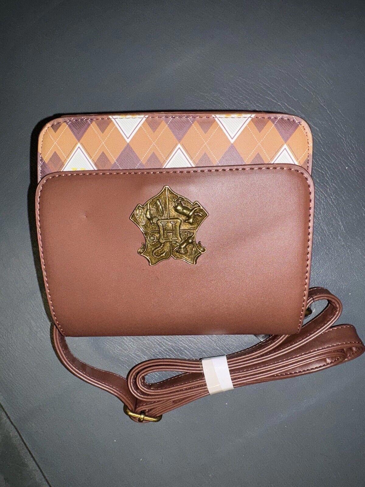 Harry Potter Bag Purse Hogwarts Crest Argyle Faux Leather