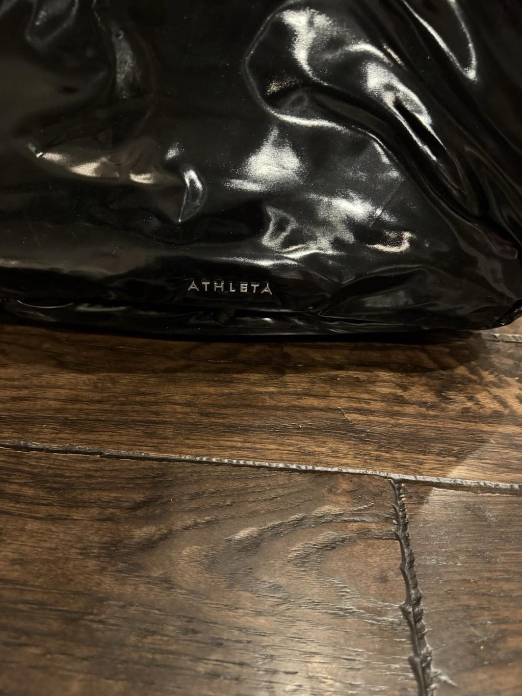 NEW! Athleta All About Shine Black Puff Tote Bag NWT