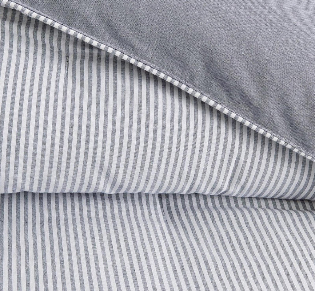 NEW Pottery Barn Kids Chambray Reversible Comforter ~ Twin ~ Blue NWT