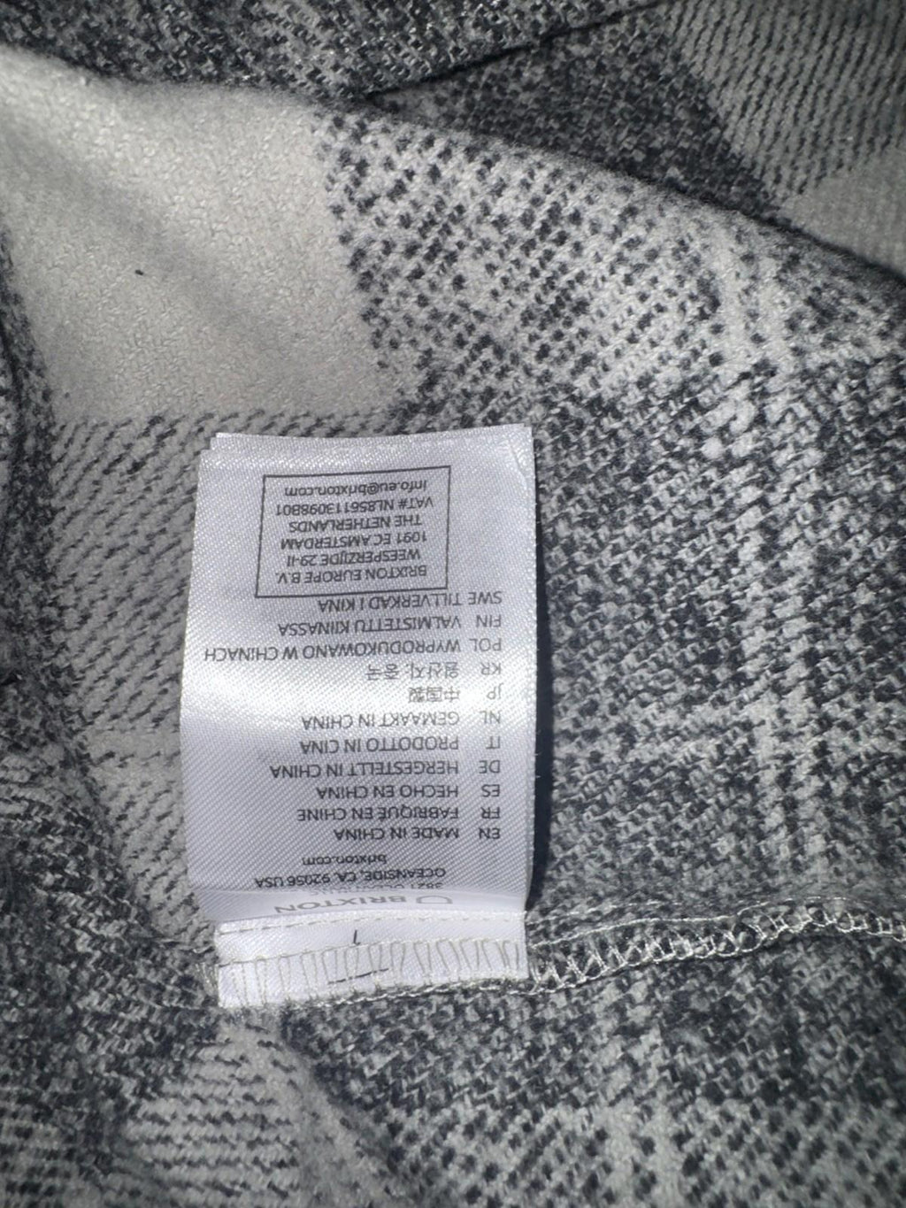 Brixton Men's Bowery Heavy Weight L/S Flannel Shirt S - Black / Charcoal NEW