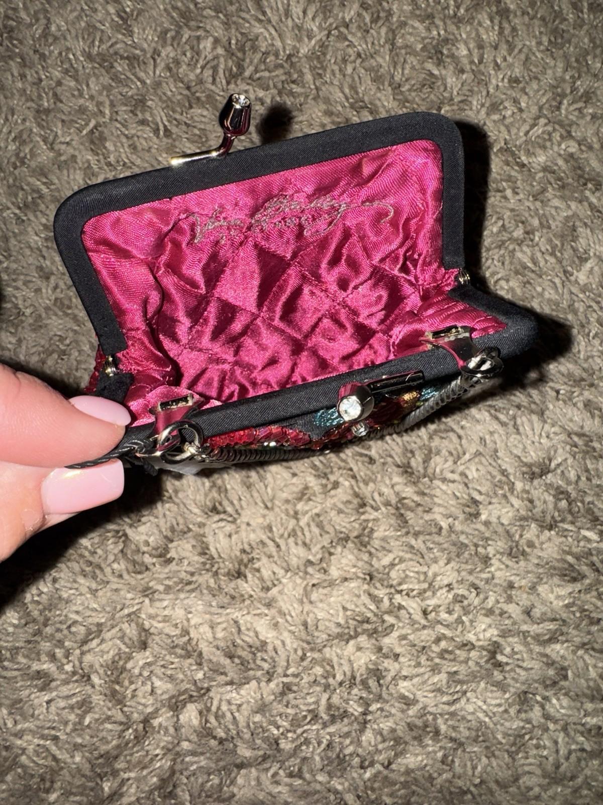 Vera Bradley 25th Anniversary Petite Purse Bag Embroidered Beaded And Kiss Lock