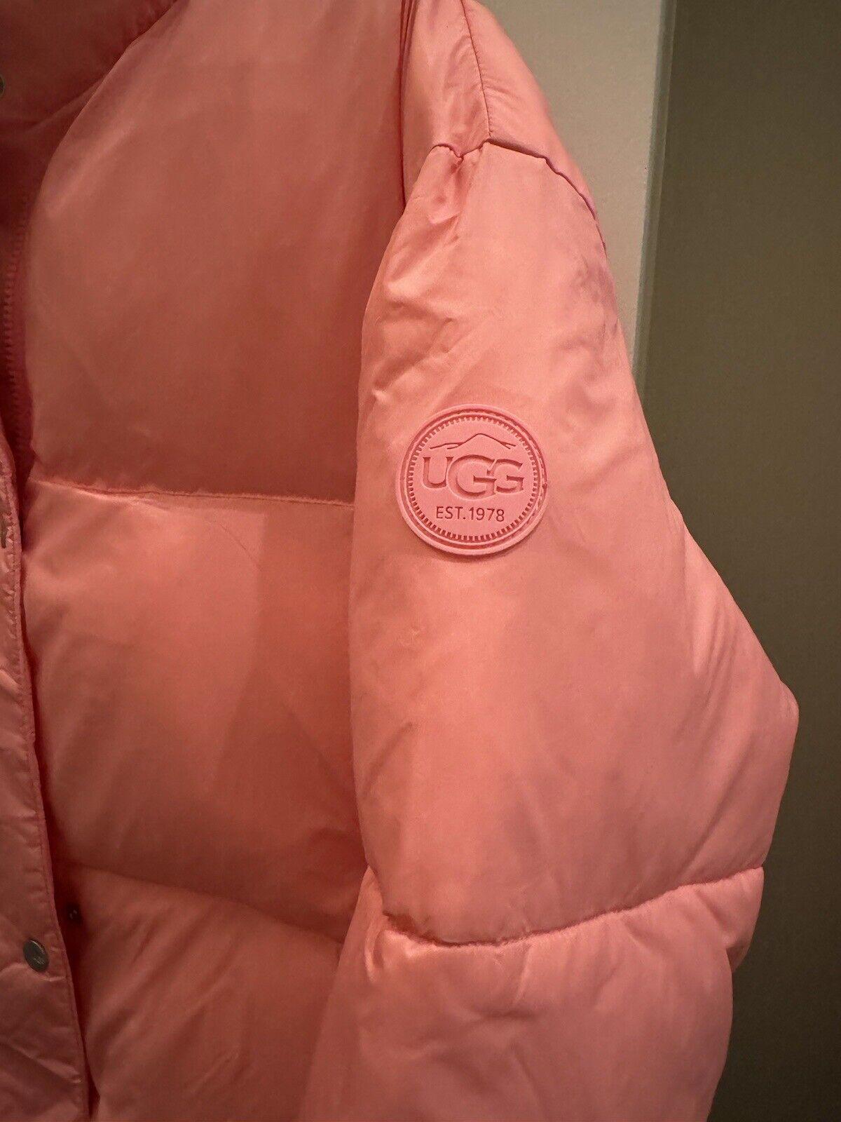 NWT UGG Women's Pink Vickie Puffer Jacket Zip Button Size XL