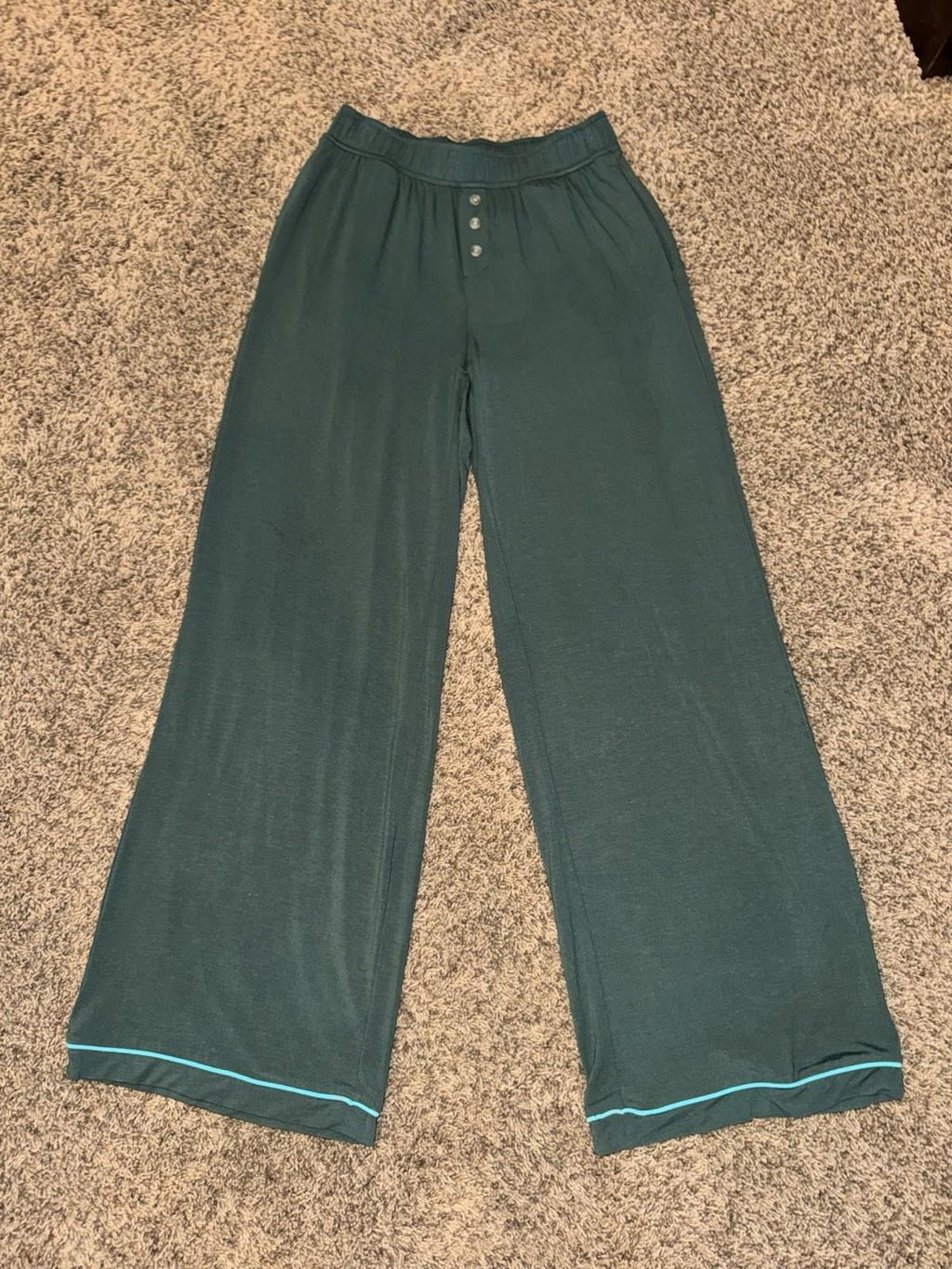 NWOT Anthropologie Briar Piped Wide-Leg Sleep Pants Pajama Lounge Pjs XXS New