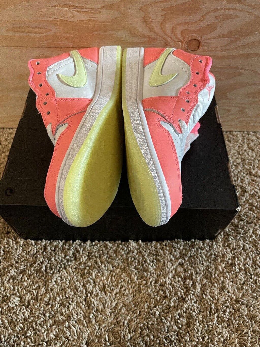 Nike Air Jordan 1 SE Low Lava Glow/White/Barely Volt Men's