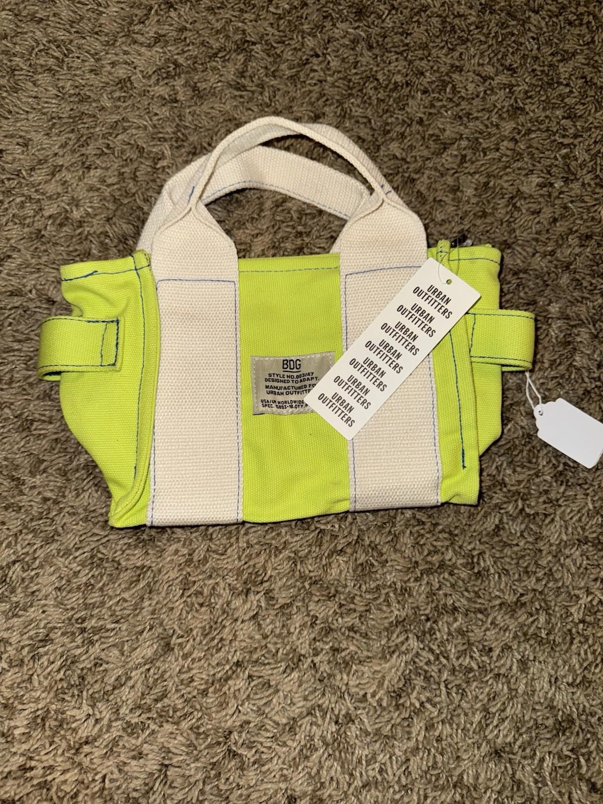 Urban Outfitters BDG Serena Mini Tote Bag Lime Green NEW No shoulder strap