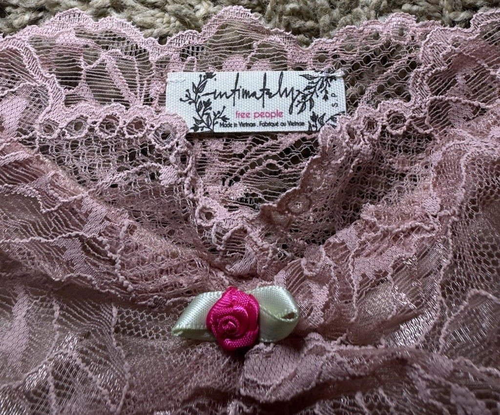 Intimately by Free People Lacey Essential Cami TankTop Misty Rose Women's S NWT