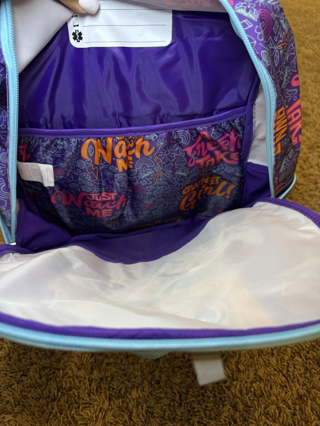 NEW! Disney Princess Kids 16" Backpack & Lunchbox Set With Headphones