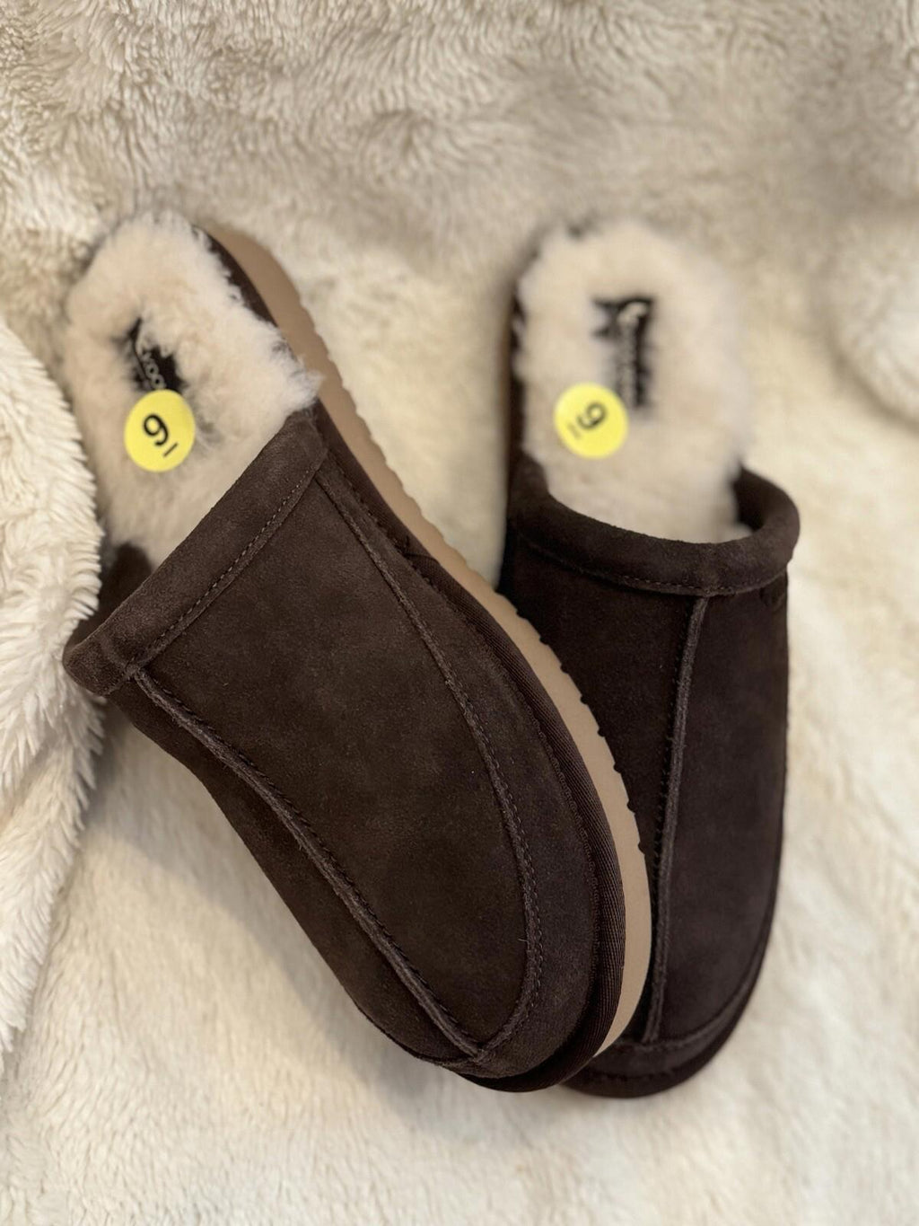 Koolaburra by Ugg Slippers Mens 9 Bordon Moccasin Dark Brown Suede 1105891 NEW