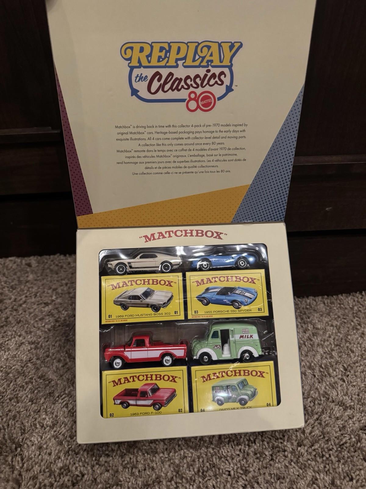 2025 Matchbox Replay the Classics Gift Pack Mattel 80th Anniversary Ltd Edition