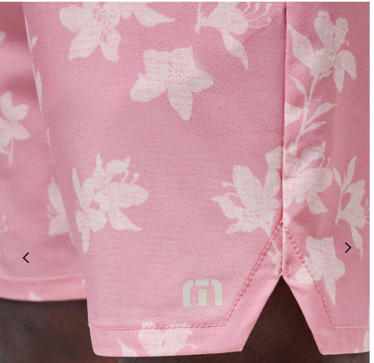 Travis Mathew Board Short 32 Pink NWT Swim Travel Vacation