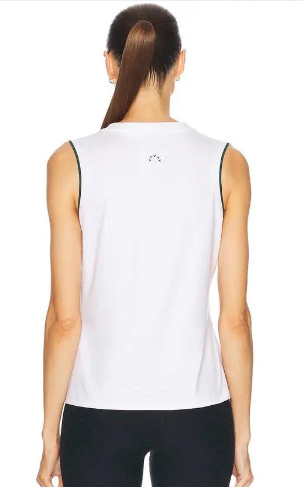 VARLEY Arton Performance Tank Top. Medium. White with Forest green NEW MSRP $72