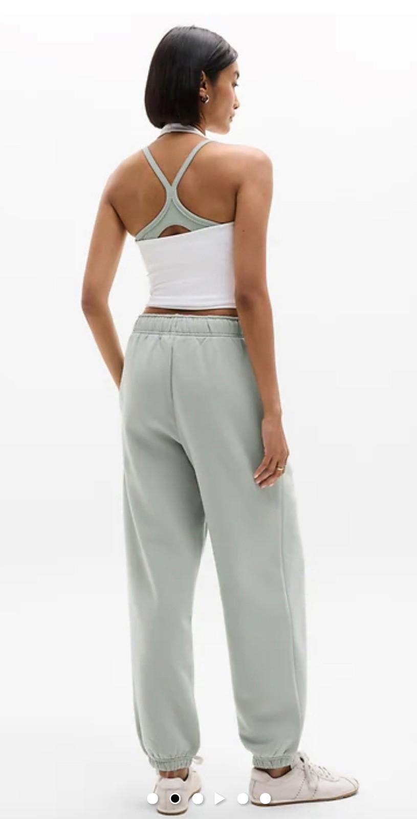 NEW Athleta LG Forever Fleece Jogger Green Sweatpants Oversized NWT