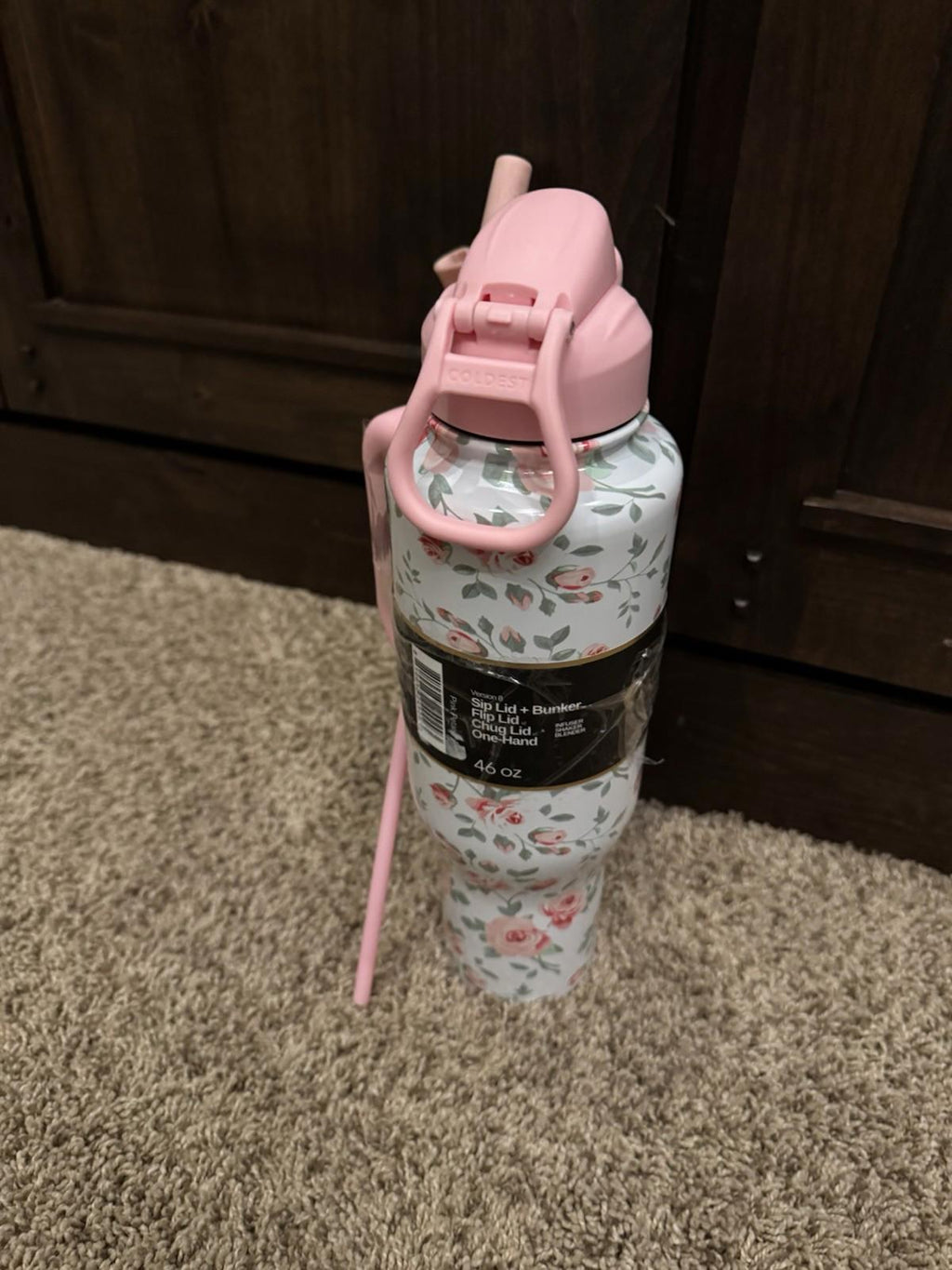 NEW Rare Coldest 46oz Limitless Pink Petals - RARE, 3 Lids  Leak proof, NWOB