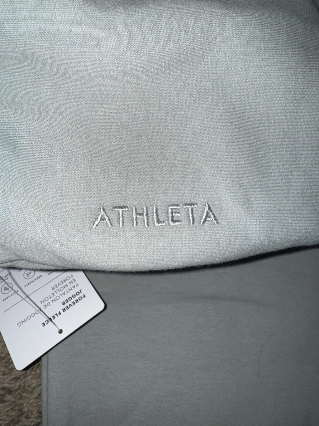 NEW Athleta LG Forever Fleece Jogger Green Sweatpants Oversized NWT