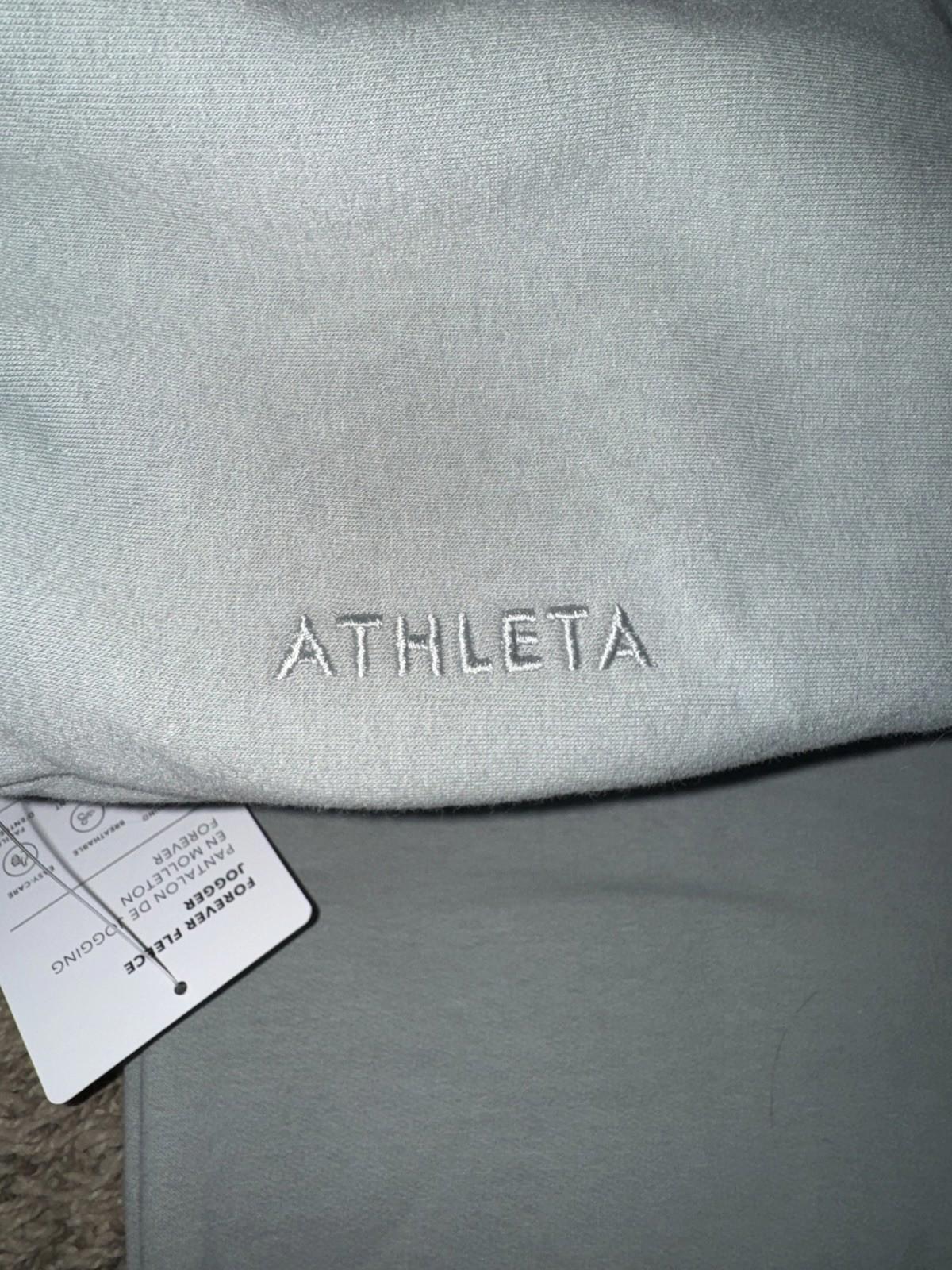 NEW Athleta LG Forever Fleece Jogger Green Sweatpants Oversized NWT