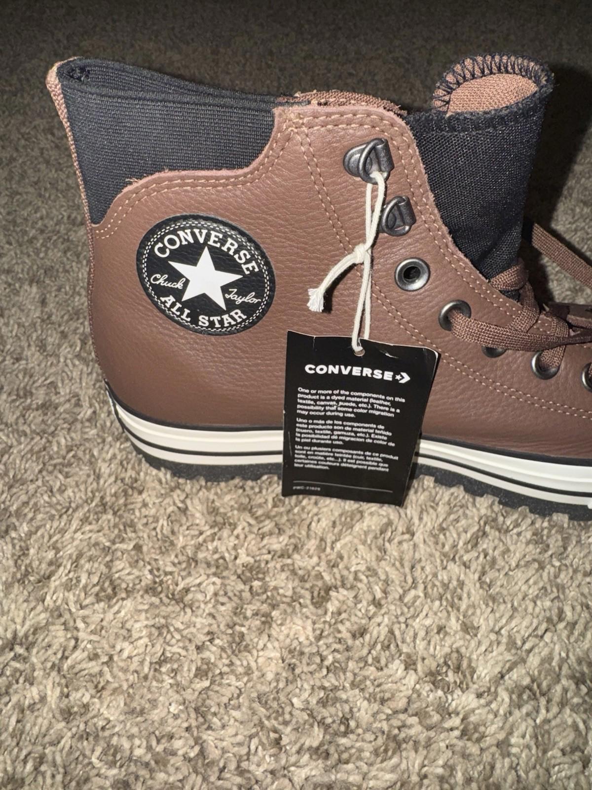 Men's Converse Chuck Taylor All Star Brown City Trek Leather Waterproof Boot New