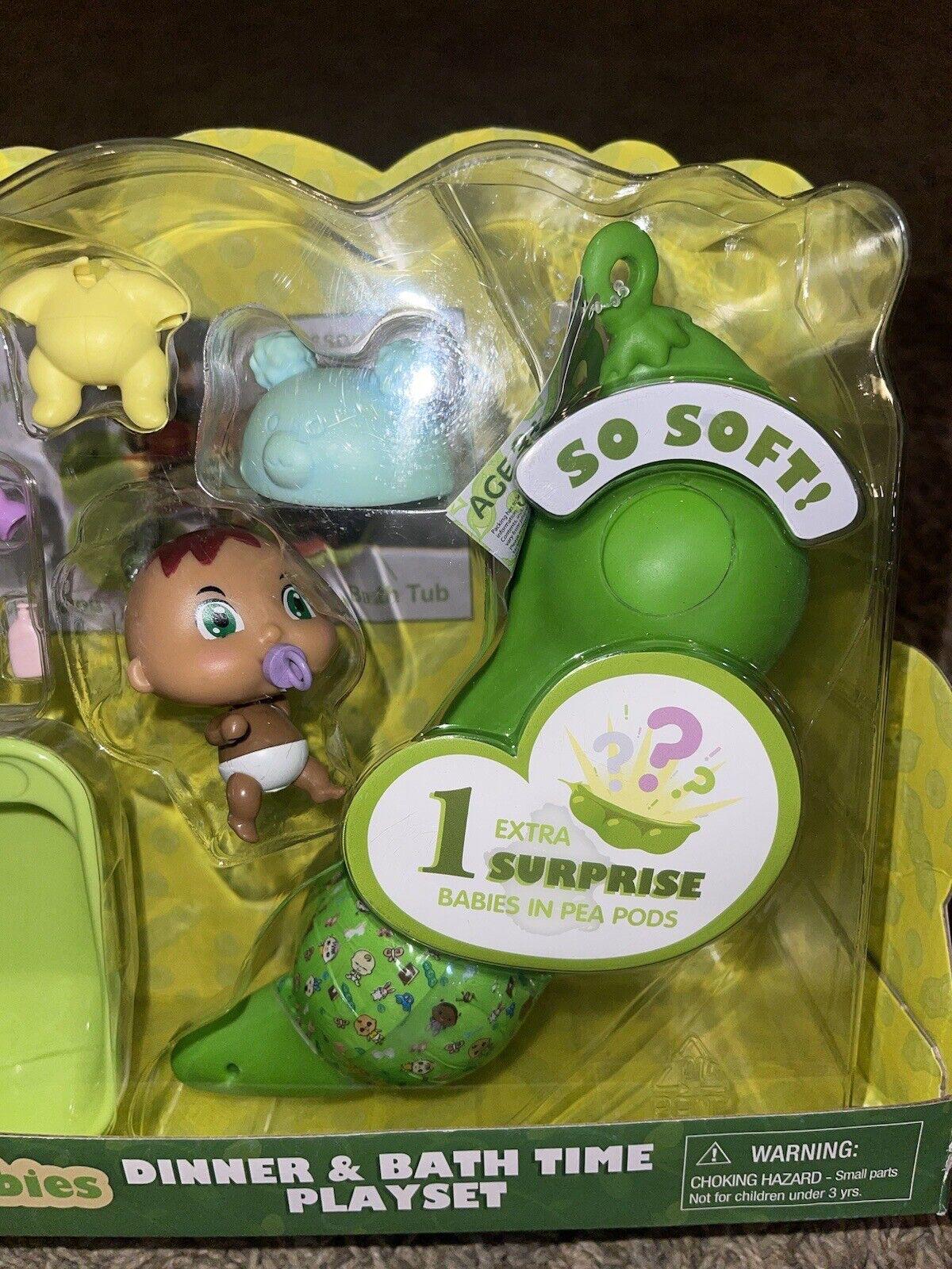 Pea Pod Babies Twenty Five Piece Dinner and Bath Time Playset - Collectible