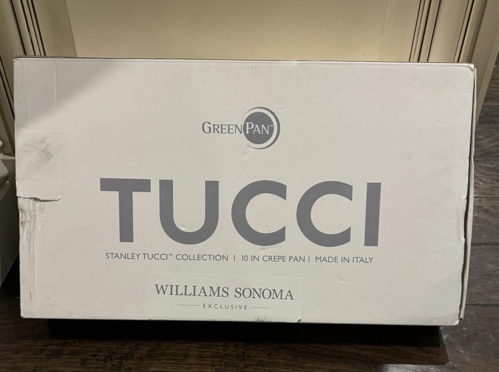 Williams Sonoma GreenPan Stanley Tucci™ Ceramic Nonstick 10” Crepe Pan White NIB