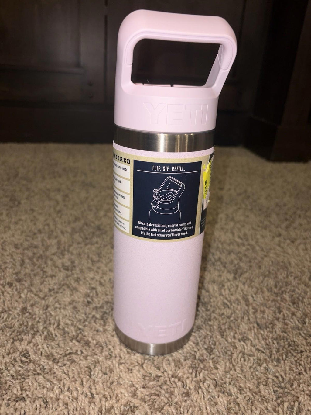 YETI: 'Rambler' 18 oz Vacuum Insulated Bottle (Pink) BRAND NEW RARE