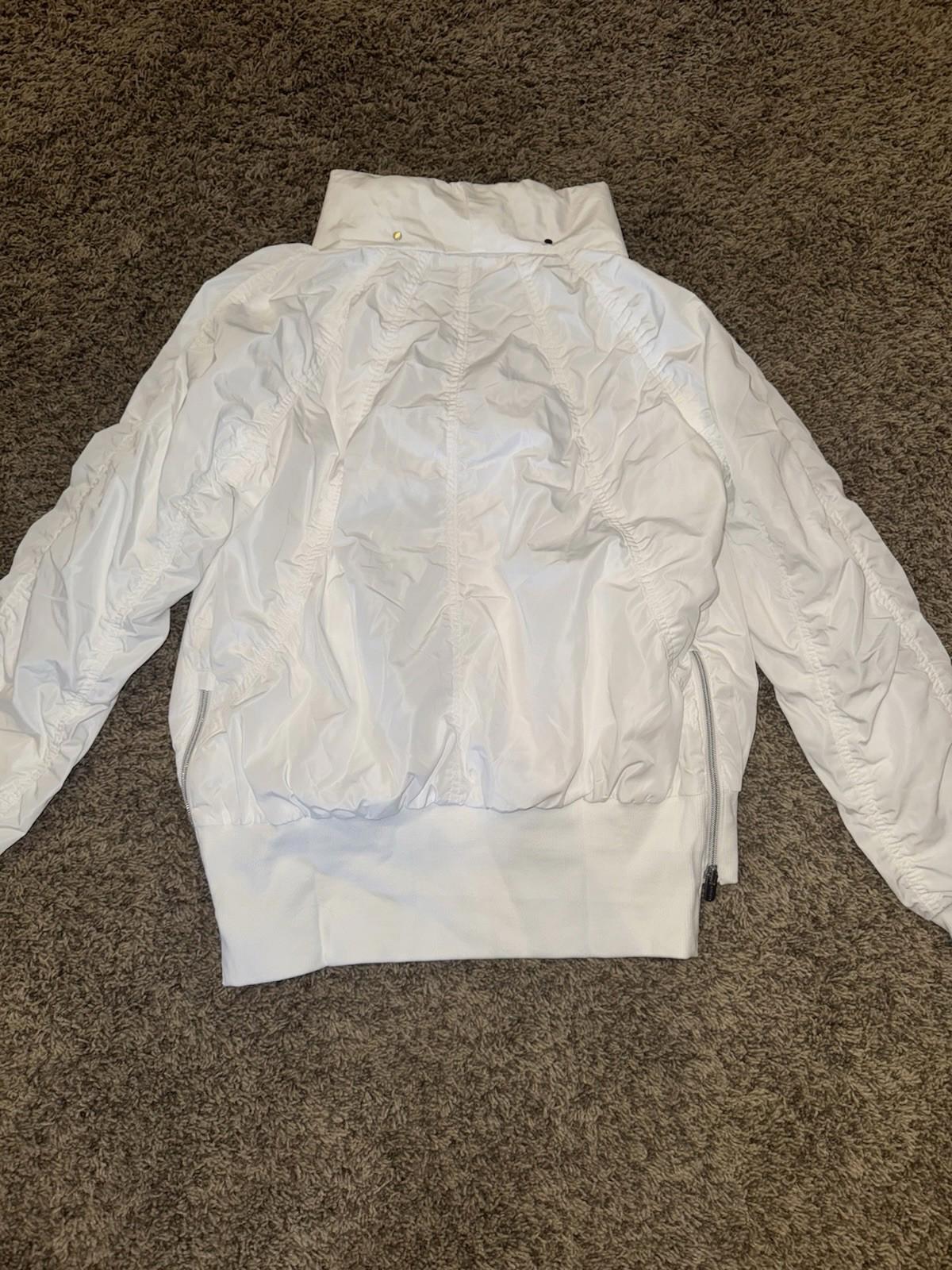 NEW! ATHLETA Jetset Bomber Jacket Women's Size M White MSRP $159