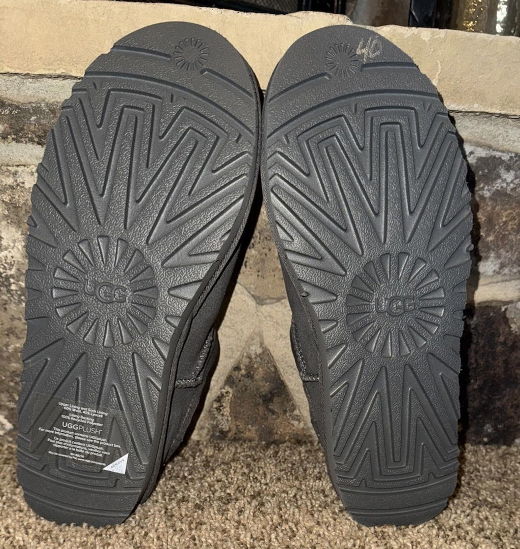 UGG Women’s Sz 8 M/EUR 39  CLASSIC SLIPPER Grey Wool Blend Lining MSRP $130 NEW
