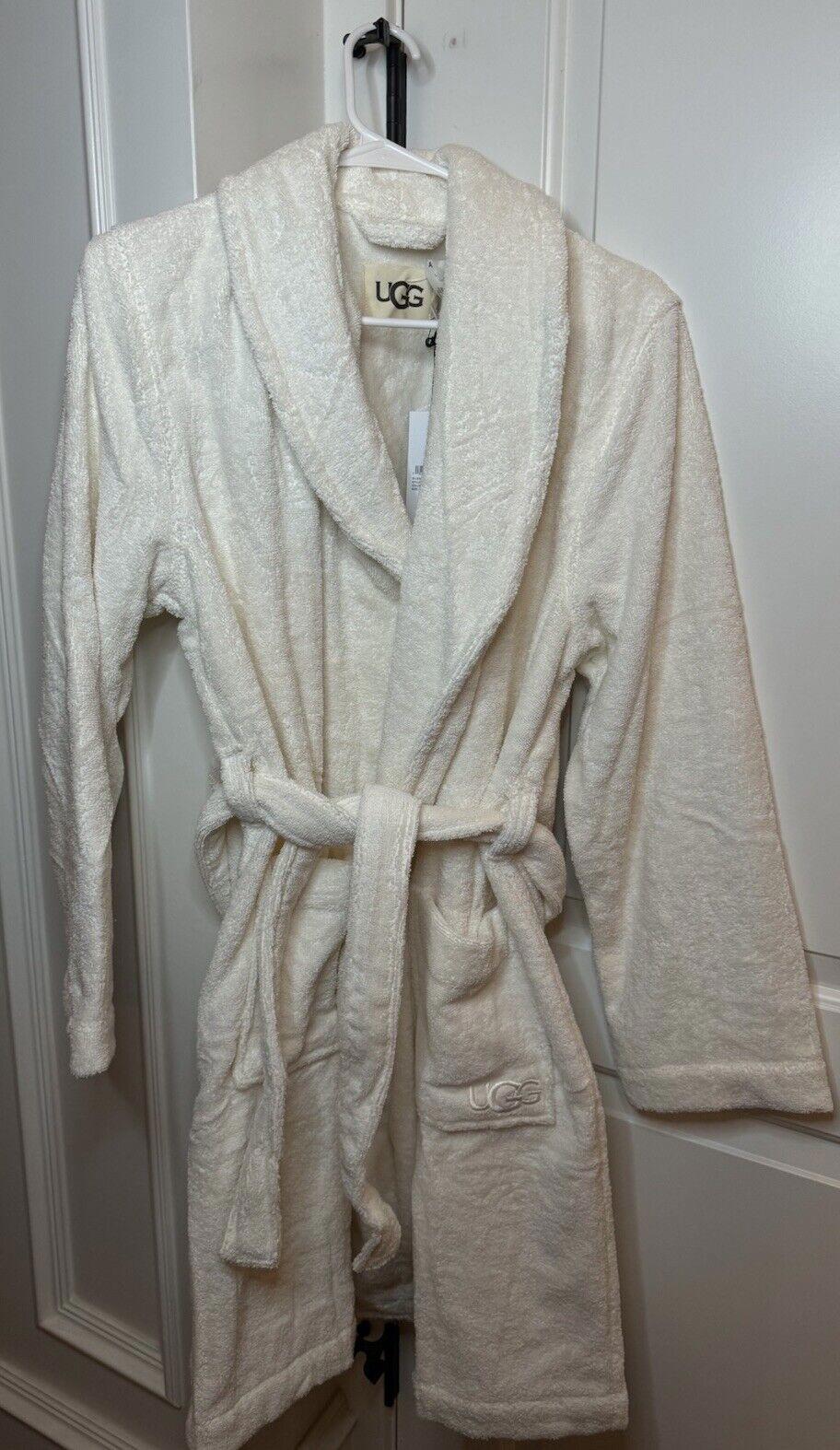 NEW UGG Women’s Lenore Terry Robe In Plaster color. NWT