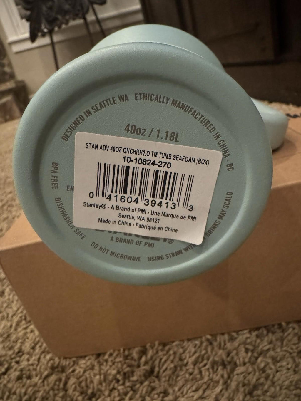 STANLEY The Flowstate Quencher H2.0 Tumbler 40 oz Seafoam NEW! Sold out color!