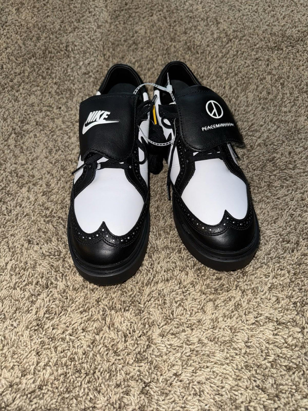 NIKE X PEACEMINUSONE  KWONDO 1 PANDA BLACK WHITE SZ 13 G DRAGON DH2482-101