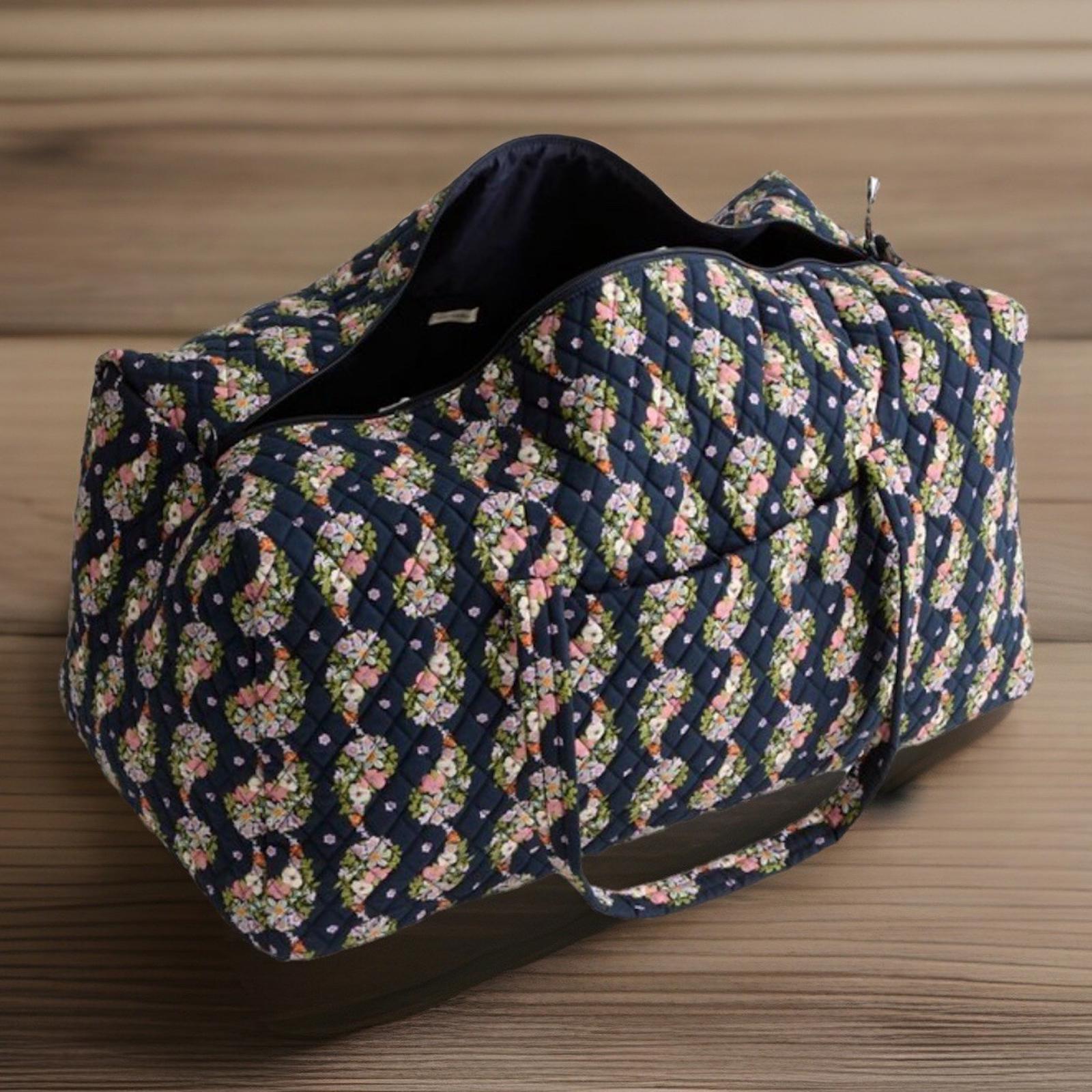 Vera Bradley Paisley Rain (flowers) XL Traveler Duffel Bag NWT